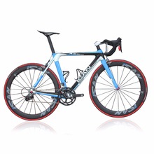 ICAN Carbon aero V brake road bike racing bicycle with blue painting  50mm clincher wheels bicycle AERO007 2024 - buy cheap