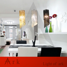 Подвесная Светодиодная лампа ark light, современный потолочный светильник из алюминиевой проволоки, креативное освещение для бара, столовой, кофейни 2024 - купить недорого