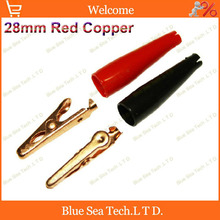Clip de cocodrilo, material de cobre rojo, 28mm, Max 5A, buena calidad, 10 Uds. 2024 - compra barato