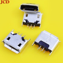JCD Vertical MICRO mini USB 5pin female seat 180 degrees jack 5P Direct plug-in USB connector micro usb jack 5 pin 2024 - buy cheap