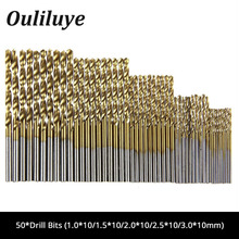 50PCS High Speed Steel HSS Electrical Drill Bit Set Straight Shank Cobalt Twist Drilling Wood Metal Drilling Hole Cutter Tool 2024 - buy cheap