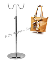 5pcs Best selling fashion W-type metal hanging bags display holder Adjustable wig slik scarf purse handbag display stand rack 2024 - buy cheap