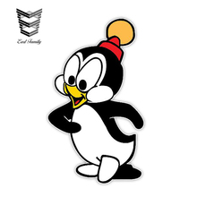 EARLFAMILY 13cm X 7.6cm Car Styling Penguin Decal Cartoon Car Stickers Vinyl Graphic for Car Window Door Bumper Laptop Decor 2024 - buy cheap