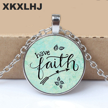 2018 HAVE FAITH NECKLACE, Charm Pendant, gift for Her, Faithful Charm necklace, charm for Warrior, Survivor 2024 - buy cheap