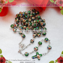 free shipping beautiful cloisonne rosary necklace/religious cloisonne necklace special offer(4color available) 2024 - buy cheap