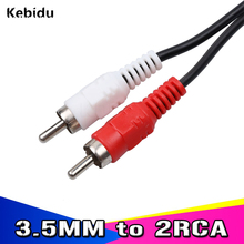 Kebidu 5PCS Universal 3.5mm Stereo Audio Female Jack to 2 RCA Male Socket to Headphone 3.5 Y Adapter Converter Audio Cable 2024 - buy cheap
