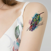 Поддельные руки маленькая вспышка водонепроницаемый Humminbirds татуировки наклейки для женщин акварельные птицы Временные татуировки для девочек на заказ татуировки наклейки 2024 - купить недорого