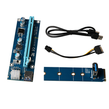 60 см M2 NGFF KEY-M PCI-Express 16X Graphics PCI-E Riser USB3.0 удлинитель 6Pin источник питания для майнинга биткойнов 2024 - купить недорого
