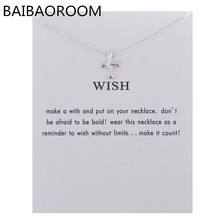 Hot Sale Sparkling Wish Cross Pendant necklace gold-color Clavicle Chains Statement Necklace Women Jewelry(Has card) 2024 - buy cheap