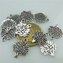 50pcs Antique Silver Color Life Tree Charm Pendants Fashion Charms Jewelry Making Findings DIY European Bracelets Handmade 2024 - buy cheap