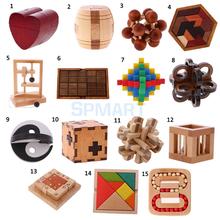 Китайская традиционная деревянная игрушка для интеллекта Kongming Lock Luban Lock классическая игрушка для игры в мозги обучающие игрушки 2024 - купить недорого