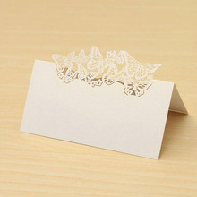 50Pcs Laser Cut Table Cards Paper Vine Seat Cards Wedding Party Favors Decoration Name Place Cards 6Z-SH085 2024 - buy cheap