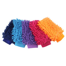 Random color small size 2 Sided 1pc Super Mitt Microfiber Household Car Wash Cleaning Gloves Washer Anti Scratch Wholesale 2024 - buy cheap