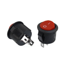 WSFS Hot Sale 10 pcs SPDT Black Red Button On/On Round Rocker Switch AC 6A/125V 3A/250V 2024 - buy cheap