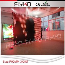 p9 4x3m transparent stage decoration curtain rgb full color led video screen 2024 - buy cheap