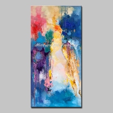 Mintura pintada a mano, pintura al óleo sobre lienzo, pinturas de arte abstracto moderno, pegatina de pared de paisaje abstracto de Canva acrílico, sin marco 2024 - compra barato