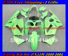 Полный зеленый комплект обтекателей для KAWASAKI Ninja ZX12R 02 03 04 05 ZX 12R 2002 2003 2004 _ 02-05 комплект обтекателей для мотоциклов 2024 - купить недорого
