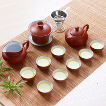 Yixing-juego de té de arena púrpura, set de té de piedra flotante y 13 tazas de té con arena púrpura, juego de té de Kung Fu 2024 - compra barato