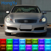 Latest Headlight Multi-color RGB LED Angel Eyes Halo Ring Eye DRL RF Remote Control for Infiniti G35 2006 2007 2008  Accessories 2024 - buy cheap