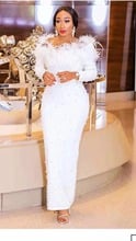 New Arrival Women white Bandage dress Square Collar long sleeve Vestidos Celebrity evening party bodycon dresses wholesale 2024 - compre barato