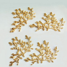 Mar mew 10 peças 61*89mm liga de metal fashion kc conectores de galho de ouro pingente para fabricação de jóias 2024 - compre barato