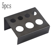 5pcs Black Stainless Steel Tattoo ink cup holder Stand 7 Holes Supply Women Makeup Accessories Skin Beauty hot tattoo supplies 2024 - buy cheap