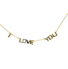 925 sterling silver i love you letter words necklace for lover girlfriend gift jewelry 2024 - buy cheap