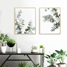 Watercolor Eucalyptus Print Green Plants Nordic Poster Wall Art Picture Botanical Art Canvas Painting For Living Room Home Decor 2024 - buy cheap
