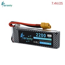 High Power 2S 7.4v 2200mAh 25-35C LiPo Battery XT60/T/JST/EC3 Plug 7.4v Rechargeable Lipo Battery For RC Car Airplane Helicopter 2024 - buy cheap