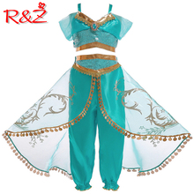 R&Z Children's Set 2019 Summer New Girls Cosplay Costume Children's Sequined Top + Culottes Two-piece Set 2024 - buy cheap