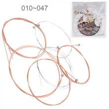 6pcs/lot Acoustic Flok Guitar String 010-047 Inch Steel Core Phosphor Bronze Color Alloy with Proprietary Anti-Rust Coat 2024 - buy cheap