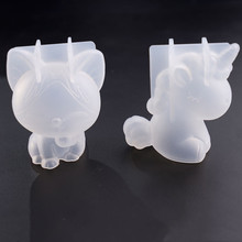 Aouke-Molde de silicona con espejo transparente para decoración de fondant, mousse, Animal mítico, gato, DIY 2024 - compra barato