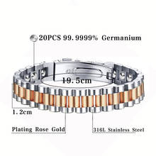 SGS authentication Export to Korea Bio Health Therapy Care Bracelet 20 PCS 99.9999% Germanium Bracelets & Bangles Men's jewelry 2024 - buy cheap