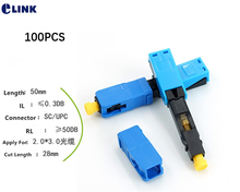 100pcs ftth SC UPC fiber fast connector quick Cold SM CCTC ferrule IL<0.3dB field assembly connector ELINK factory sales 2024 - buy cheap