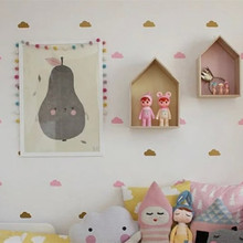 Pegatina de nube nórdica para guardería para niños y bebés de vinilo, pegatina decorativa para pared para dormitorio y niña, pegatinas de decoración de sala de estar F02 2024 - compra barato