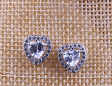 MOODPC Ladies Noble Luxury Stud Earrings Love Heart Shape Stud Earrings for Women Clear Cubic Zirconia 2024 - buy cheap