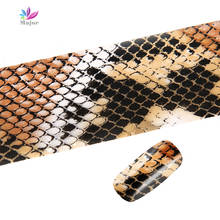 Adesivo de pele de cobra para unhas, adesivo de transferência de arte em unhas, adesivo para arte em unhas, acessórios de decoração e manicure 2024 - compre barato