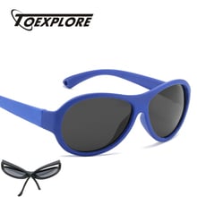 TOEXPLORE-gafas de sol polarizadas para niños y niñas, lentes de Gel de sílice, cómodas, con espejo, diseño de marca, UV400 2024 - compra barato