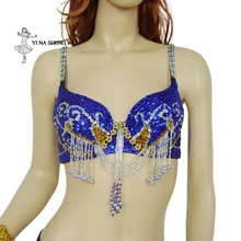 Belly Dance Bra Belly Dance Accessories Hanging Colorful Beads Bra for Women Belly Dancing Tops Sequins Beaded Dance Bra Belly 2024 - buy cheap