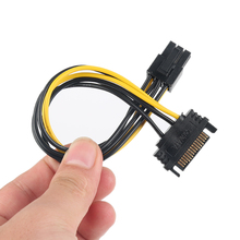 Wholesale SATA Power Cable 15 Pin to 6 Pin PCI Express PCI-E Sata Converter Graphics Video Card 20CM Length Power Cable Adapter 2024 - buy cheap