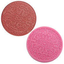 Flower Pattern Round Lace Silicone Fondant Soap 3D Cake Mold Cupcake Jelly Candy Chocolate Decoration Baking Tool Moulds FQ1896 2024 - buy cheap