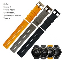 24MM Silicone Watch Strap For Suunto9 Spartan Sport HR Watch Band Suunto 9 Baro Quick Release Strap Traverse Rubber Watchband 2024 - buy cheap