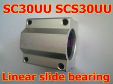 30mm SC30UU SCS30UU Cojinete de bolas lineal bloque de buje con cojinete LM30UU para carril de eje de 30mm 2024 - compra barato