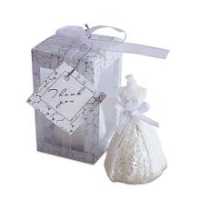 2019 New 1pcs Romantic Wedding Valentine's Day White Boxed Bride Dress Design Candle Party Decorative Candle Hot Sale 2024 - buy cheap