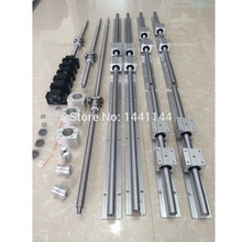 SBR16 SBR20 set Linear rail guide set  + SFU1605 ballscrew set + BK12/BF12 + Nut housing + Coupler CNC parts 2024 - buy cheap