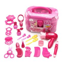 Children Pretend Play Kid Make Up Toys Set Hairdressing Simulation Cosmetic Girls Dressing Travel Kit 2024 - buy cheap