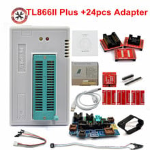 TL866II Plus PROGRAMADOR USB, compatible con 15000 + IC SPI Flash NAND EEPROM MCU PIC AVR, reemplaza TL866A TL866CS con 24 adaptadores para todos 2024 - compra barato