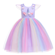 Unicorn Tutu Dress For Girls Pastel Rainbow Princess Girls Birthday Party Dress Children Kids Halloween Unicorn Easter Costume 2024 - buy cheap