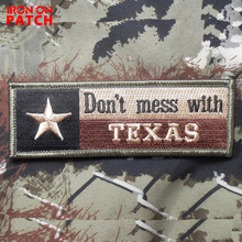Don't mess with Texas Flag Embroidered Patch military insignia army badges USA state tactical patches hook&loop for cap jacket 2024 - buy cheap