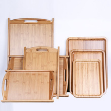 Rectangle Bamboo Serving Tray Multi-Use Eco Storage Plates with Handle for Fruit/Food/Tea/Bread Eco Friendly Japan Style 2024 - buy cheap